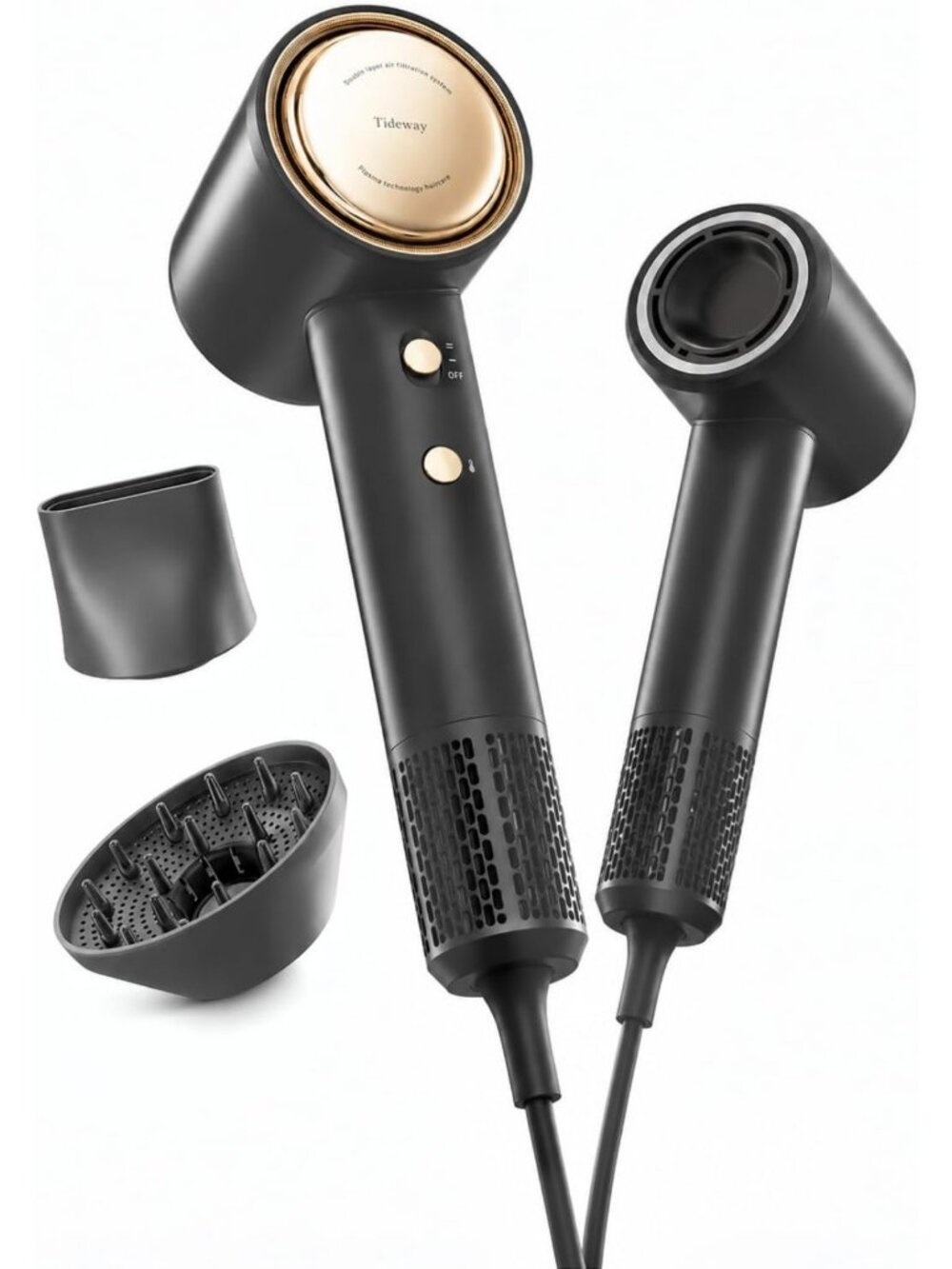 High-Speed Hair Dryer with Magnetic Diffuser, 1500 Watts, Fast Drying